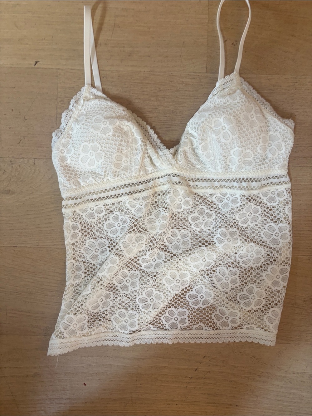 aerie Ivory Lace Cami Tank